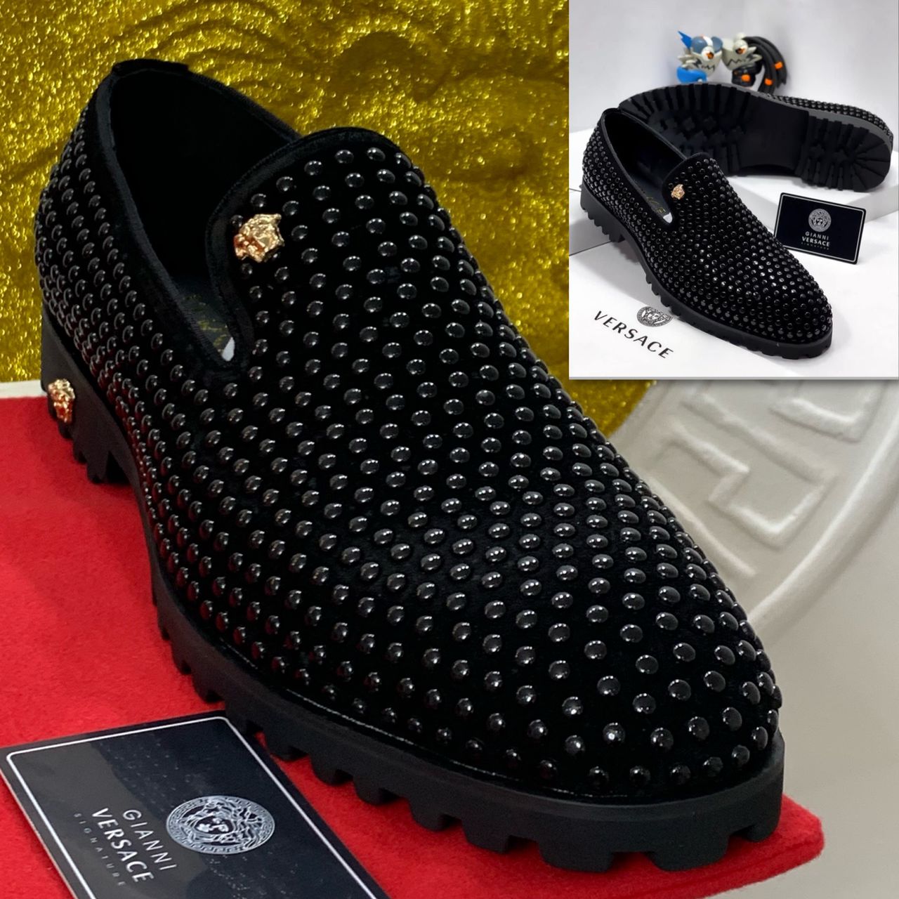 EXOTIC STUDDED DESIGNERS SLIP-ON LOAFERS