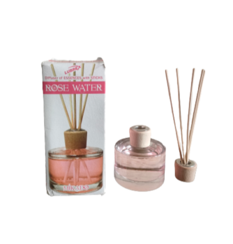 LUBREX ROSEWATER REED DIFFUSER AIRFRESHERNER WITH STICKS 50ML