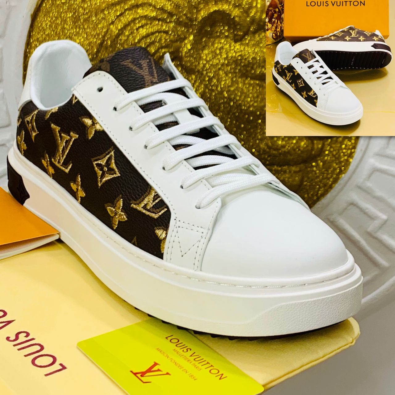 CARIUMA: CARIUMA: Men's Gum Sole White Premium Leather Sneakers | OCA Low