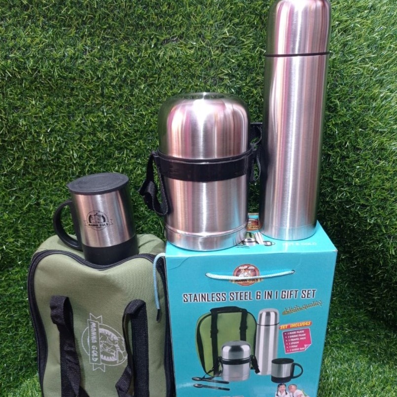 5in1 Anti-rust Stainless Food Flask Set