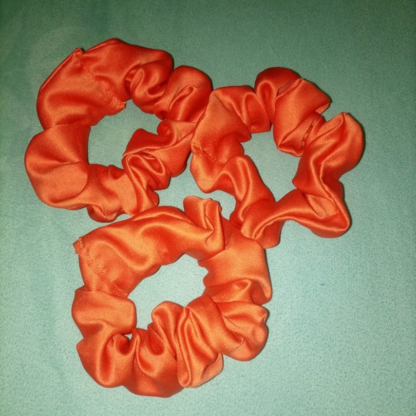 3 Pcs Orange-red hair Scrunchies