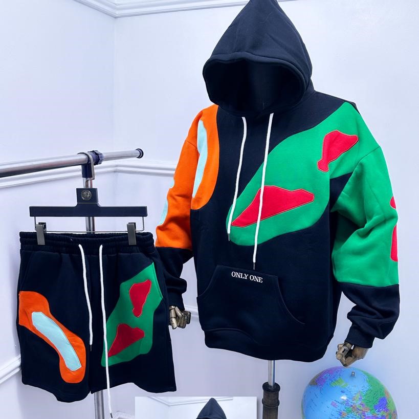 AUTHENTIC DESIGNER UP & DOWN SHORTS/HOODIE