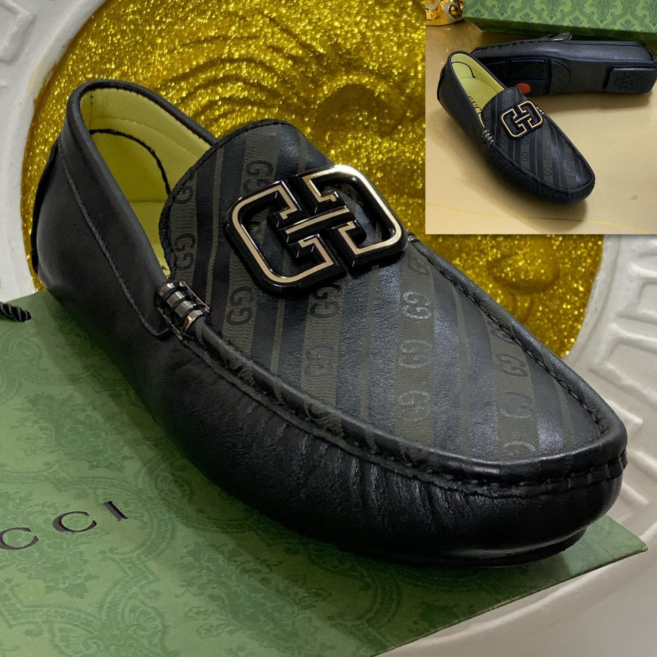 CORPORATE DESIGNERS LEATHER SLIP-ON LOAFERS