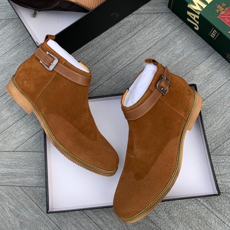 DESIGNERS SUEDE CHELSEA ANKLE BOOTS