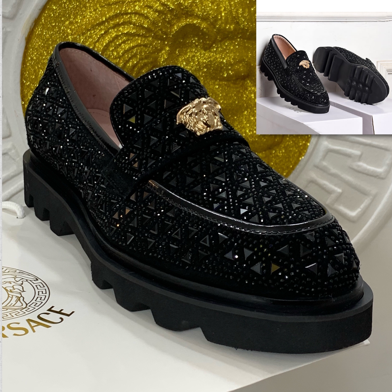 EXECUTIVE STONE STUDDED QUALITY LOAFERS