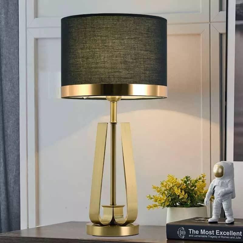 MODERN INTERIOR DRUM SHAPE BEDSIDE LAMP