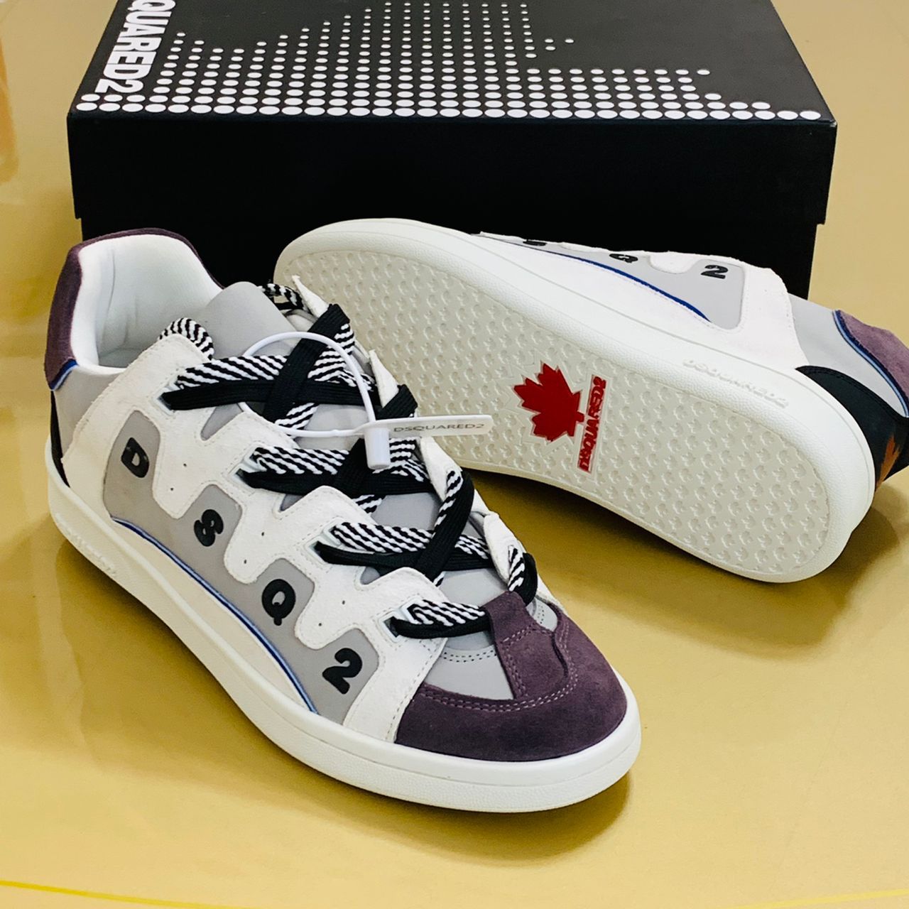DESIGNER PANELLED DSQ2 LOW SNEAKERS