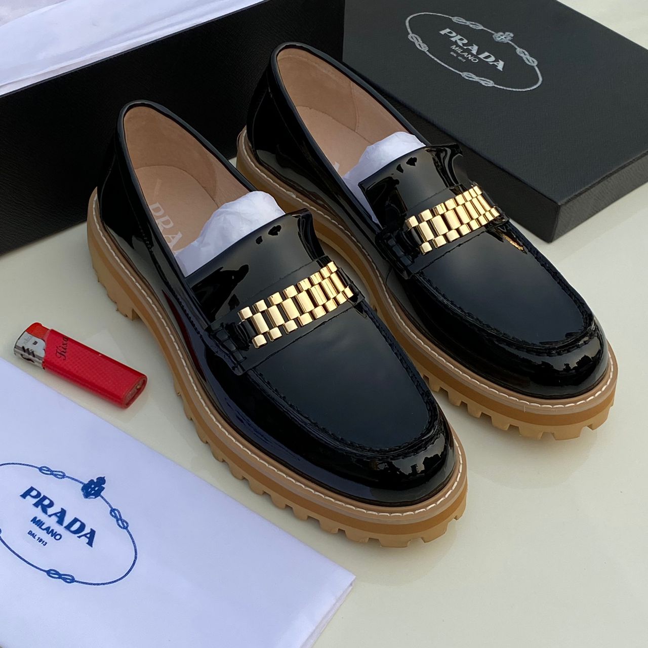 OXFORD DESIGNERS CHUNKY PATENT LOAFERS