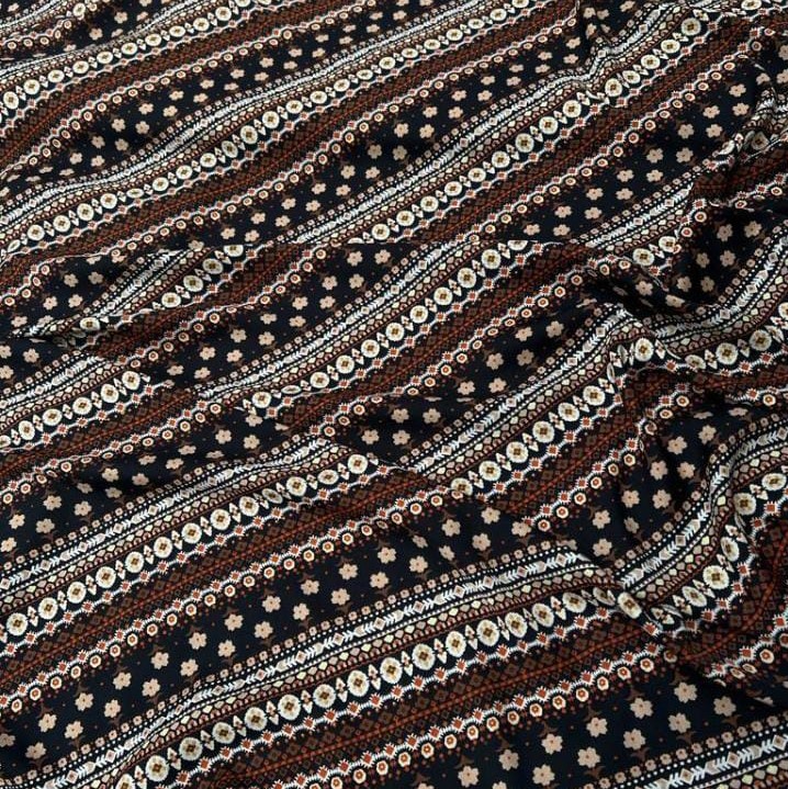 VINTAGE PRINT PATTERNED FABRIC, MATERIAL