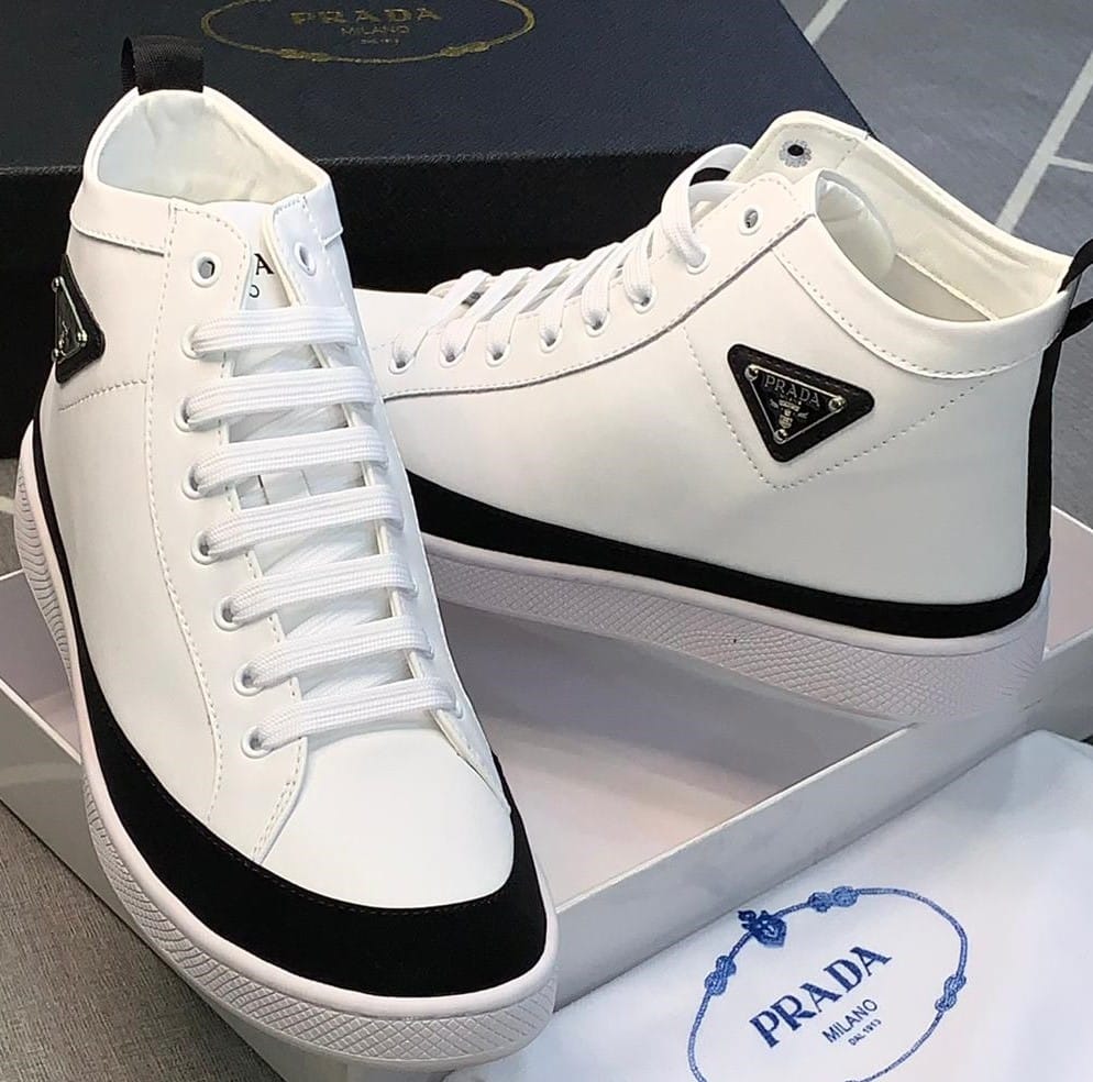 DESIGNERS HIGH TOP LEATHER SNEAKERS