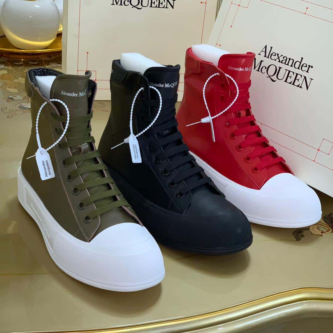DESIGNER HIGH TOP LACE-UP QUALITY SNEAKERS
