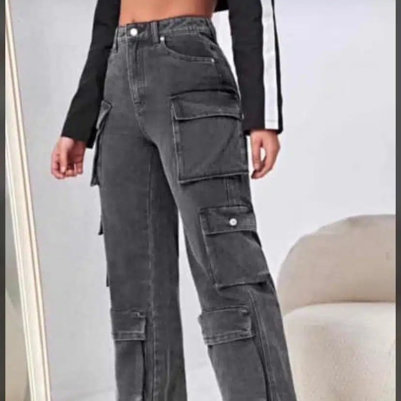 Black Combat Luxury Women Jeans